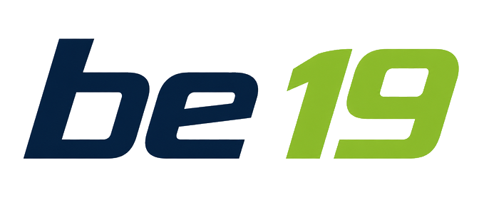 be 19 logo on the green themed homepage